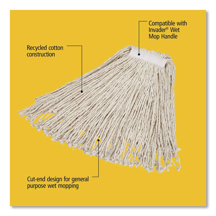 Value Pro Mop Head, Cotton, Large, White