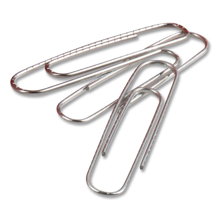 Premium Jumbo Paper Clips, Jumbo, Smooth, Silver, 100/Box, 10 Boxes/Pack