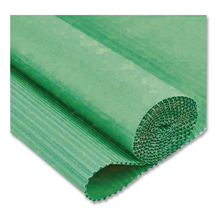 Corobuff Corrugated Paper Roll, 48" x 25 ft, Emerald Green