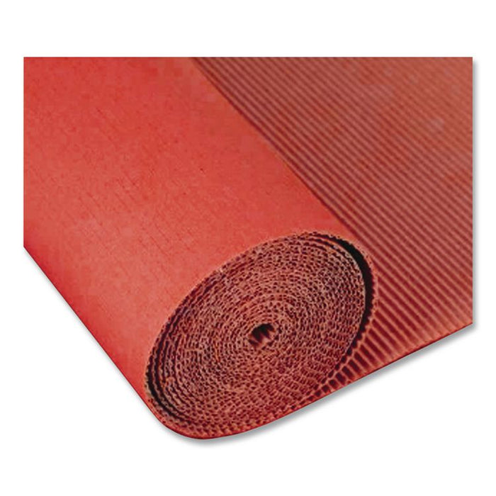Corobuff Corrugated Paper Roll, 48" x 25 ft, Flame Red