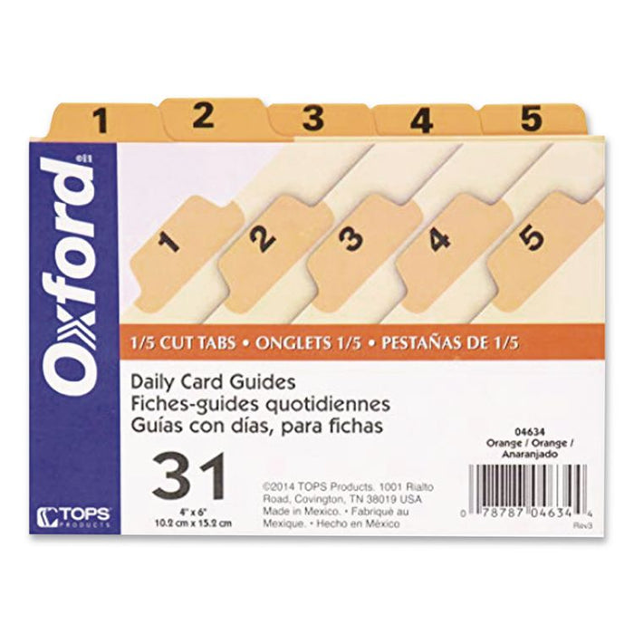 A-Z Index Card Files, 1/5-Cut Top Tab, Assorted Position, 3 x 5, Manila, 25/Set