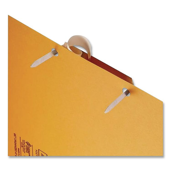 Self-Adhesive Two-Prong Folder Fastener Bases, 1" Capacity, 2.75" Center to Center, Brown, 100/Box
