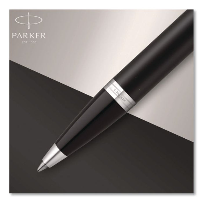 IM Ballpoint Pen, Retractable, Medium 0.7 mm, Blue Ink, Black/Chrome Barrel