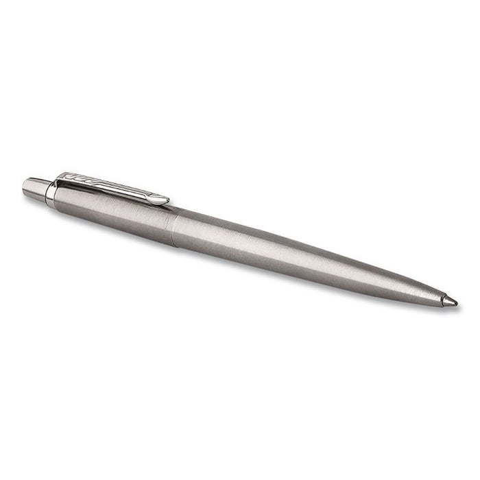 Jotter Gel Pen, Retractable, Medium 0.7mm, Black Ink, Stainless Steel Barrel