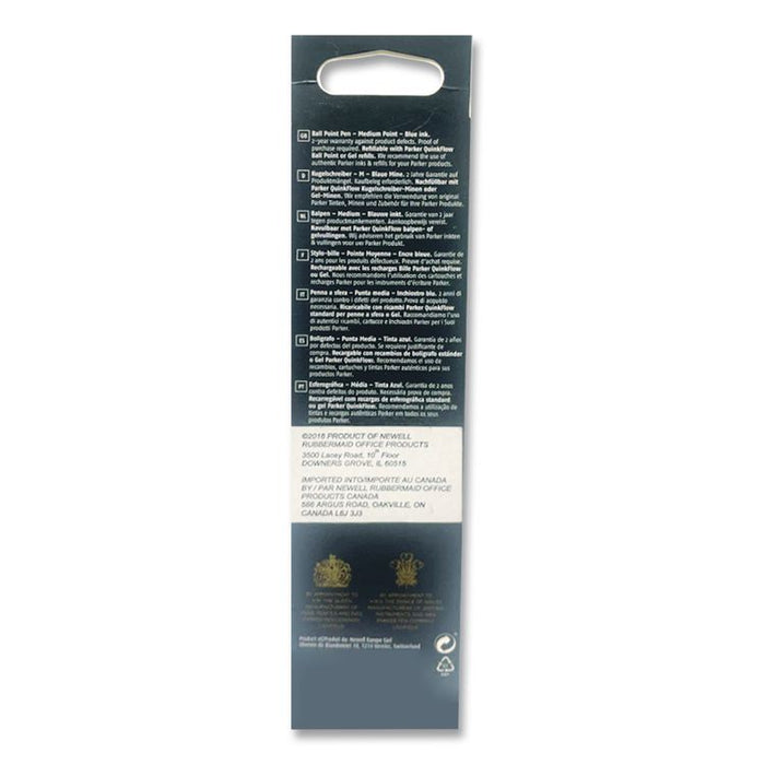 Jotter Gel Pen, Retractable, Medium 0.7mm, Black Ink, Stainless Steel Barrel
