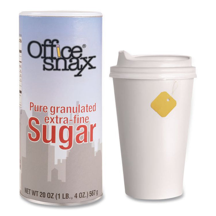 Sugar Canister, 20 oz Reclosable Canister, 24/Carton