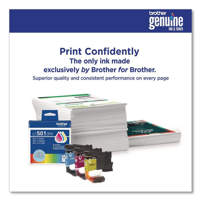 LC501XL3PKS High-Yield Ink, 500 Page-Yield, Cyan/Magenta/Yellow, 3/Pack