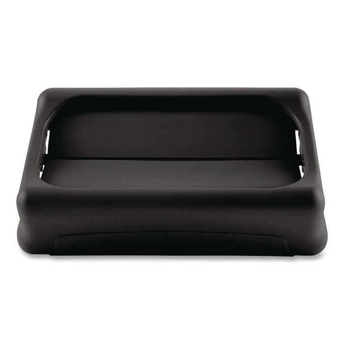 Swing Top Lid for Slim Jim Waste Containers, 11.38w x 20.5d x 5h, Black