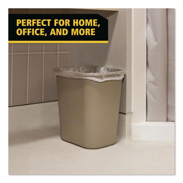Deskside Plastic Wastebasket, 7 gal, Plastic, Beige