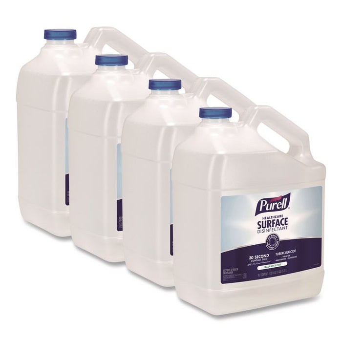 Healthcare Surface Disinfectant, Fragrance-Free, 1 gal Bottle, 4/Carton