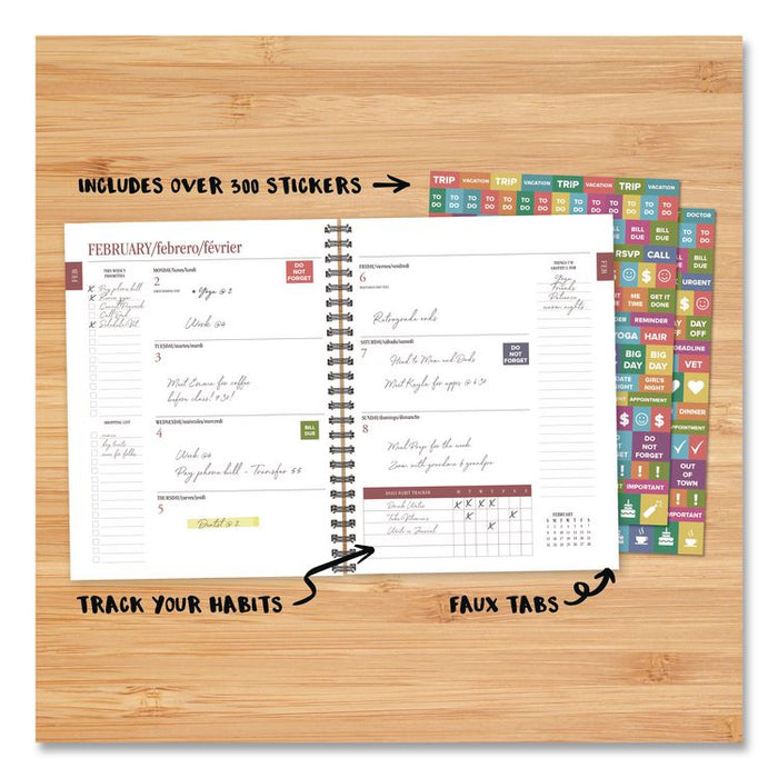 Butterfly Zen Weekly/Monthly Planner, 8.5 x 6.5, Black Cover, 12-Month (Jan to Dec): 2026