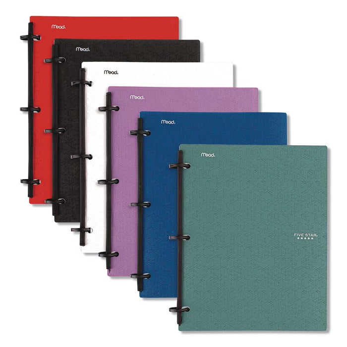 FLEX Notebinder, 1/2" TechLock Rings, 1-Subject, Medium/College Rule, Randomly Assorted Cover Colors, (80) 11 x 8.5 Sheets
