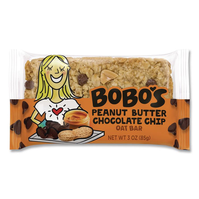 Oatmeal Bars, Peanut Butter Chocolate Chip, 3 oz Individually Wrapped, 12/Box