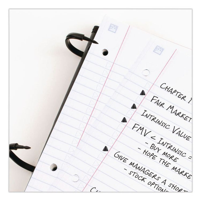 FLEX Notebinder, 1/2" TechLock Rings, 1-Subject, Medium/College Rule, Randomly Assorted Cover Colors, (80) 11 x 8.5 Sheets
