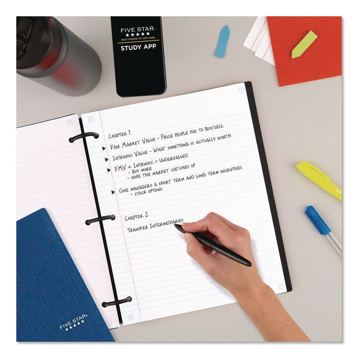 FLEX Notebinder, 1" TechLock Rings, 3-Subject, Medium/College Rule, Randomly Assorted Cover Colors, (120) 11 x 8.5 Sheets