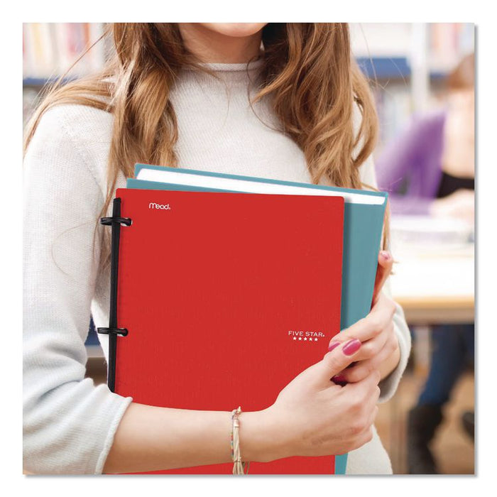 FLEX Notebinder, 1/2" TechLock Rings, 1-Subject, Medium/College Rule, Randomly Assorted Cover Colors, (80) 11 x 8.5 Sheets