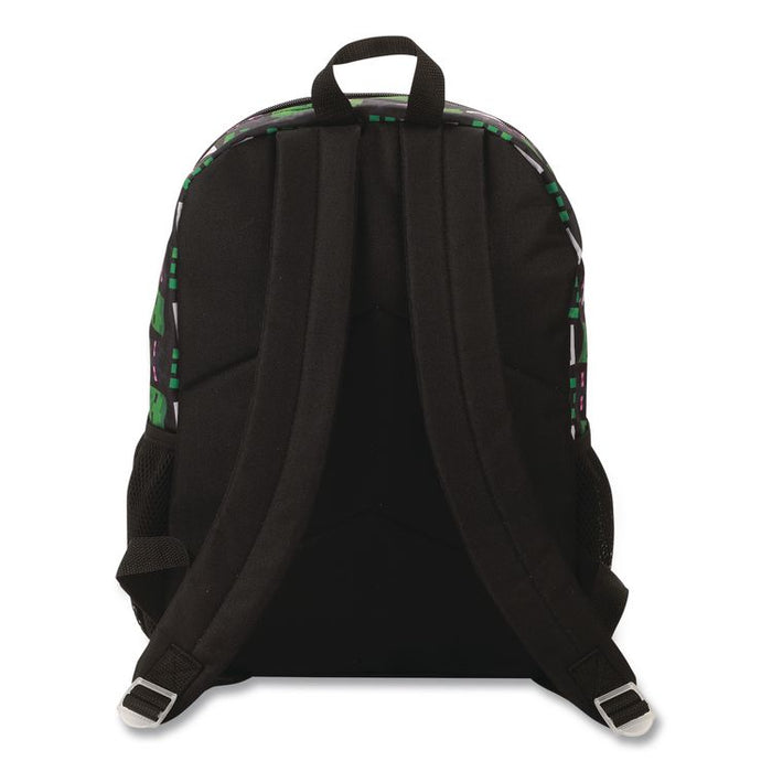 Minecraft 5-Piece Backpack Set, Green/Gray/Black