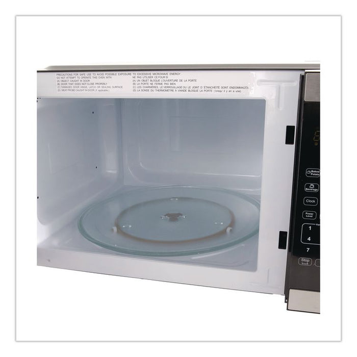 1.5 cu ft Countertop Microwave, 1,000 W, Stainless Steel/Black