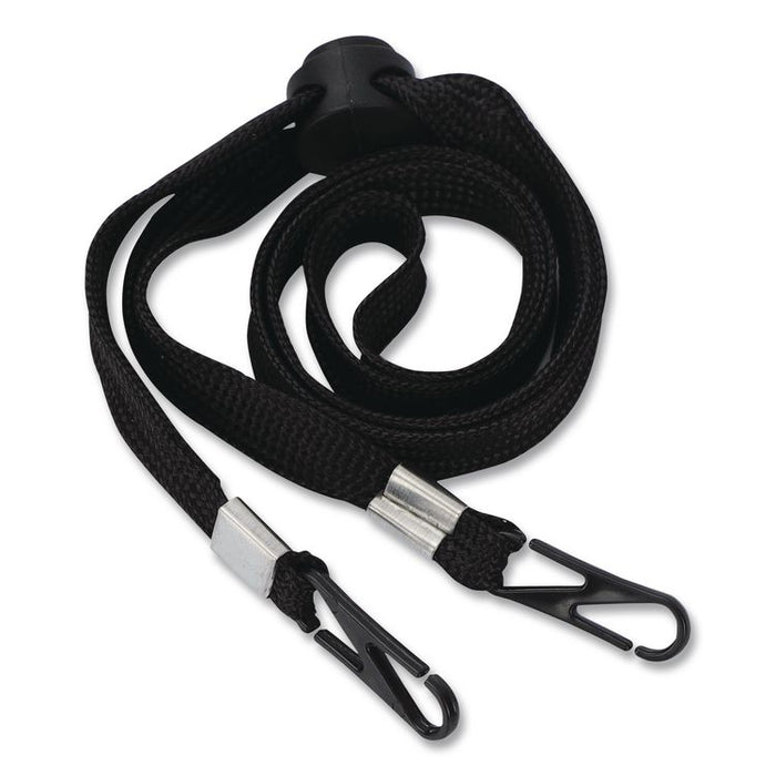 Face Mask Lanyard, Plastic Fastener, 30" Long, Black