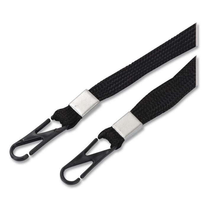 Face Mask Lanyard, Plastic Fastener, 30" Long, Black