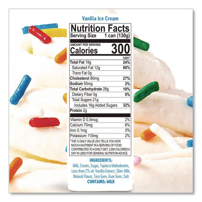 Ice Cream Pod, Vanilla, 5.2 oz Single Serve Pod for ColdSnap Machine, 12/Carton
