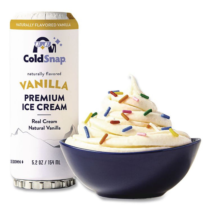 Ice Cream Pod, Vanilla, 5.2 oz Single Serve Pod for ColdSnap Machine, 12/Carton