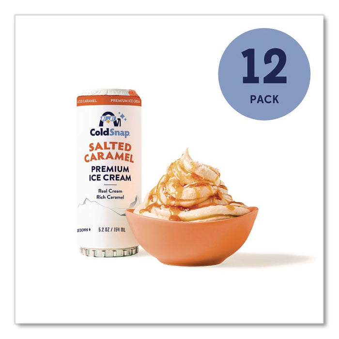 Ice Cream Pod, Salted Caramel, 5.2 oz Single Serve Pod for ColdSnap Machine, 12/Carton