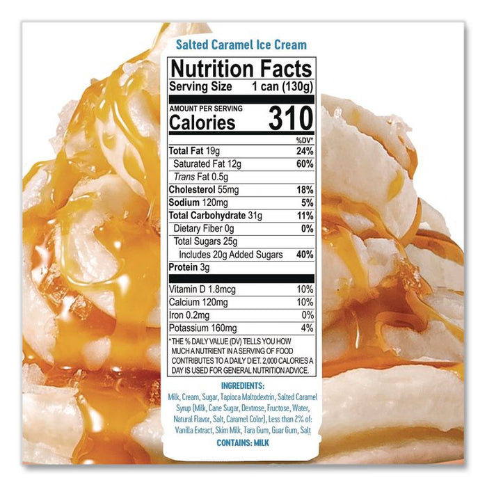 Ice Cream Pod, Salted Caramel, 5.2 oz Single Serve Pod for ColdSnap Machine, 12/Carton