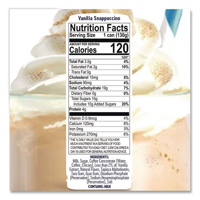 French Vanilla Snappuccino Frozen Latte Pod, 7. 1 oz Pod for ColdSnap Machine, 12/Carton