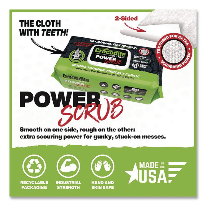 PowerSCRUB Cleaning Cloths, 10 x 15, White, 80/Pack