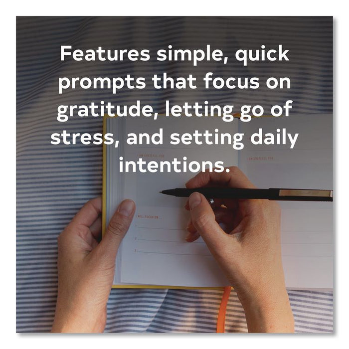 Guided Journal: Two Minute Mornings - Win Your Day Every Day by Neil Pasricha, Gold/Blue Cover, (152) 6.25 x 4.75 Sheets