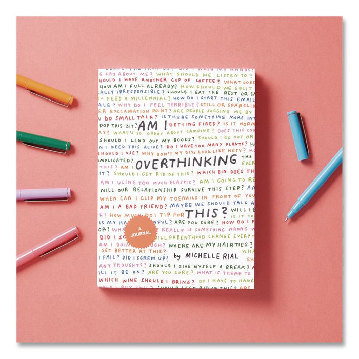Guided Journal: Am I Overthinking This? by Michelle Rial, Multicolor Cover, (64) 7 x 5 Sheets