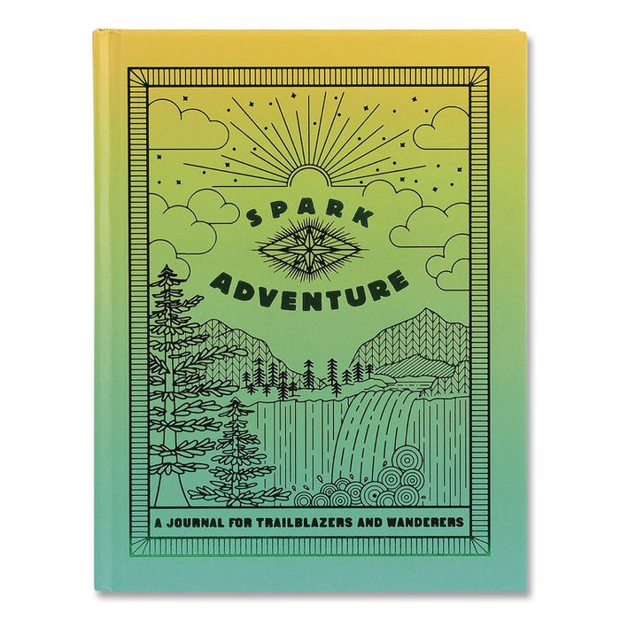 Guided Journal: Spark Adventure - A Journal for Trailblazers and Wanderers, Green/Gold Cover, (88) 8 x 6 Sheets
