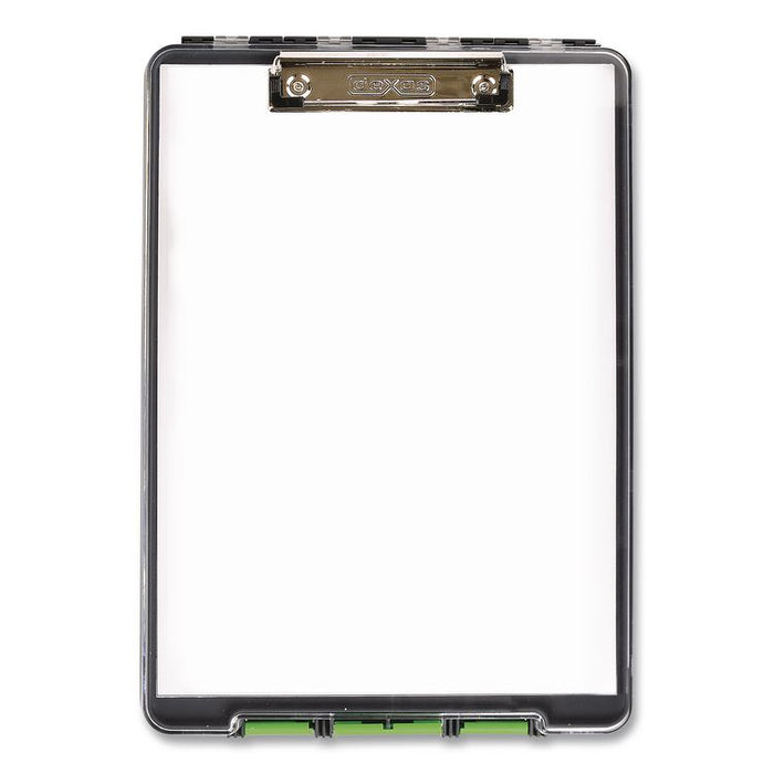 ClearView Clipcase Storage Clipboard, 0.35" Clip Capacity, Holds 8.87 x 12.25 Sheets, Gray/Green