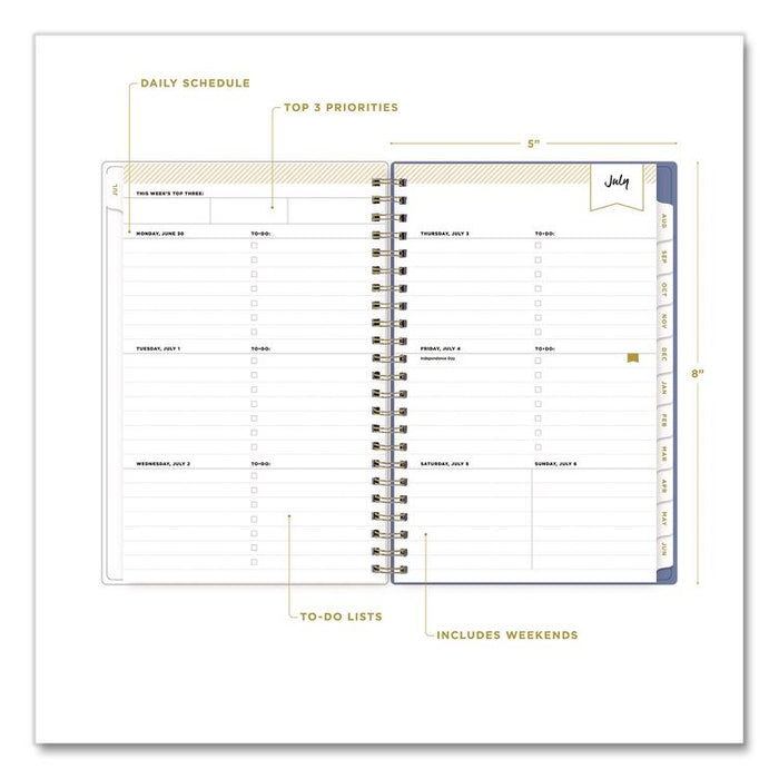 Day Designer Climbing Floral Blush Create-Your-Own Cover Weekly/Monthly Planner, 8 x 5, 12-Month: July 2025 to June 2026