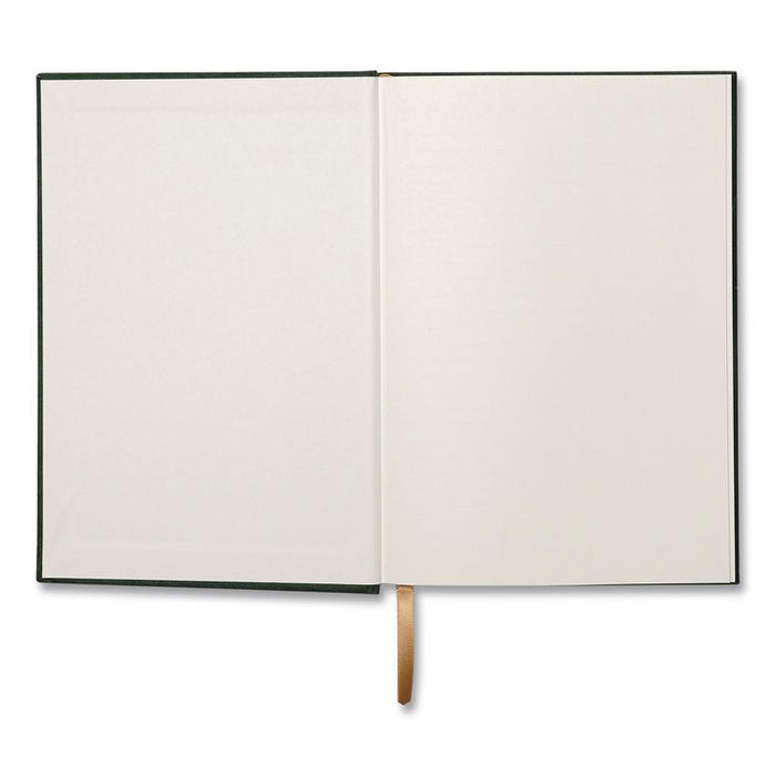 Hardcover Journal, Narrow Rule, Green/Gold Soft-Touch Synthetic Suede Cover, (80) 7.88 x 5.5 Sheets