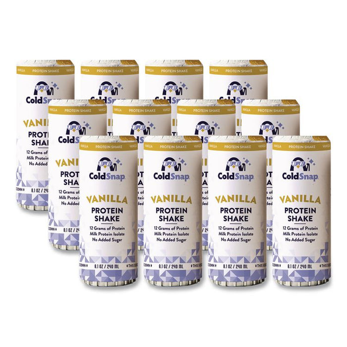 Vanilla Protein Shake Pod, 8.1 oz, Single Serve Pods for ColdSnap Machine, 12/Carton