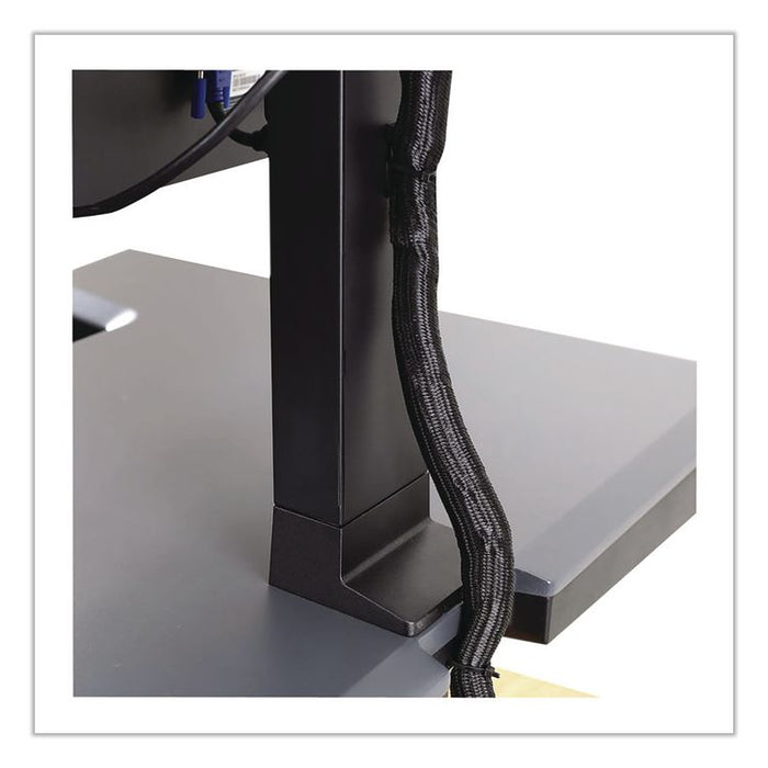 WorkFit-T Adjustable Standing Desk Converter, 35" x 23.3" x 5" to 20", Gray/Black