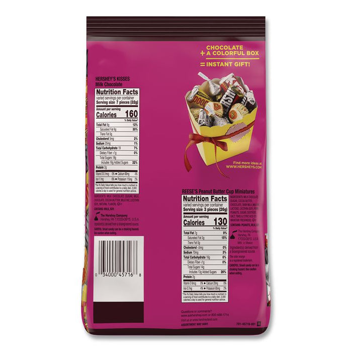 Hershey's and Reese's Miniatures Assorted Chocolate Candy Party Pack, 32.9 oz Bag