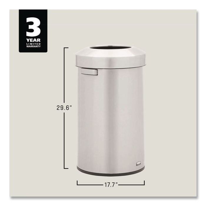 Refine Series Waste Receptacle, 23 gal, Plastic/Stainless Steel