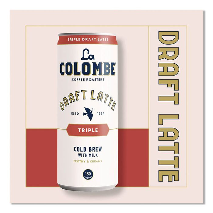 Draft Latte Cold Brew, Triple Shot Espresso Latte, 11 oz Can, 12/Carton