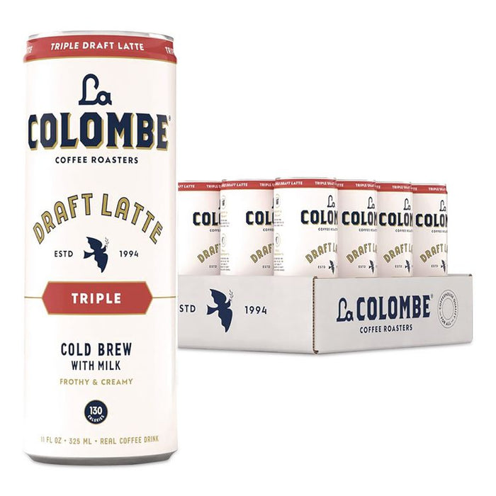 Draft Latte Cold Brew, Triple Shot Espresso Latte, 11 oz Can, 12/Carton