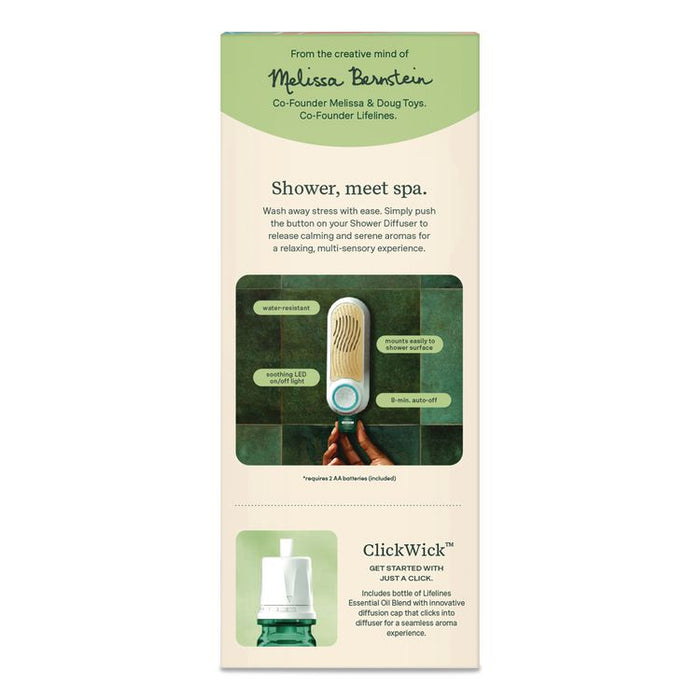 Evaporative Aromatherapy Essential Oil Shower Diffuser/Crisp Mountain Air-Mint and Eucalyptus Oil,4.7 x 4.7 x 7.2,White/Ivory