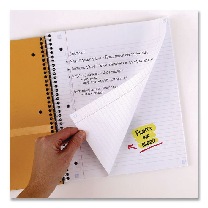 Wirebound Notebook, 5-Subject, Medium/College Rule, Fire Red Cover, (200) 11 x 8.5 Sheets