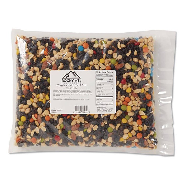 Rocky MTN Provisions Classic GORP Trail Mix, 5 lb Bag, 4/Carton