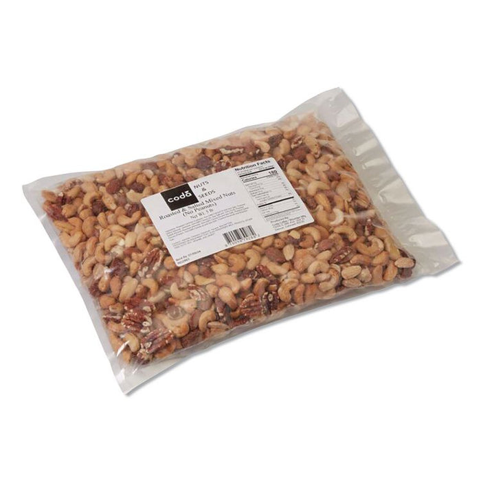 Coda Roasted and Salted Mixed Nuts, 5 lb Bag, 4/Carton