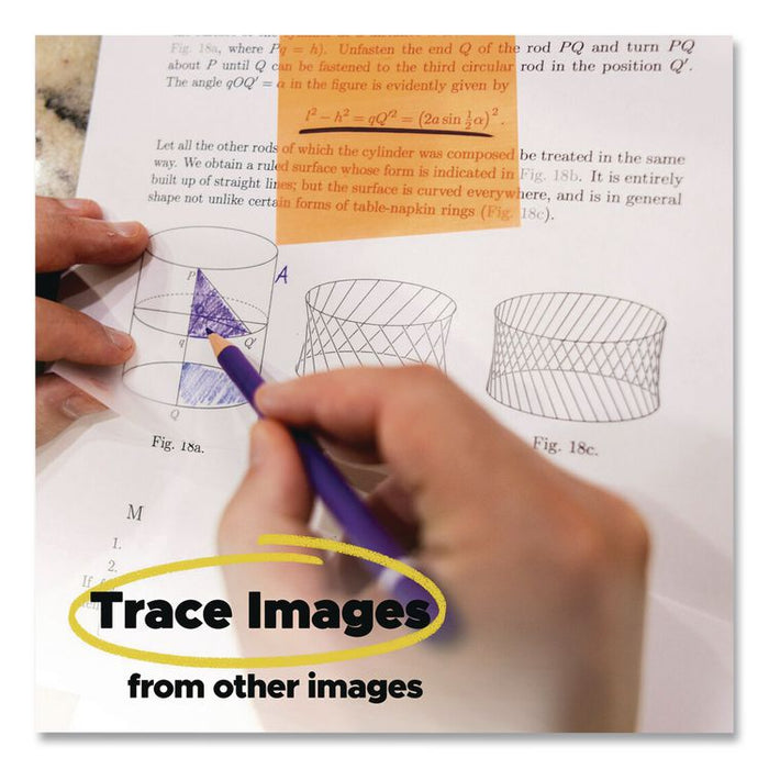 Transparent Notes, 2.88" x 5.88", Clear, 36 Sheets/Pad