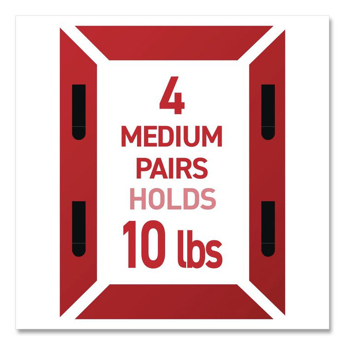 Damage-Free Hanging Picture Hanging Strip Pairs, (8) XL (0.86 x 4.37), (6) L (0.75" x 3.65"), (2) Med (0.75 x 2.75), Black