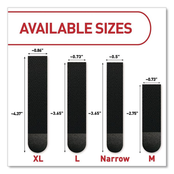 Damage-Free Hanging Picture Hanging Strip Pairs, (8) XL (0.86 x 4.37), (6) L (0.75" x 3.65"), (2) Med (0.75 x 2.75), Black