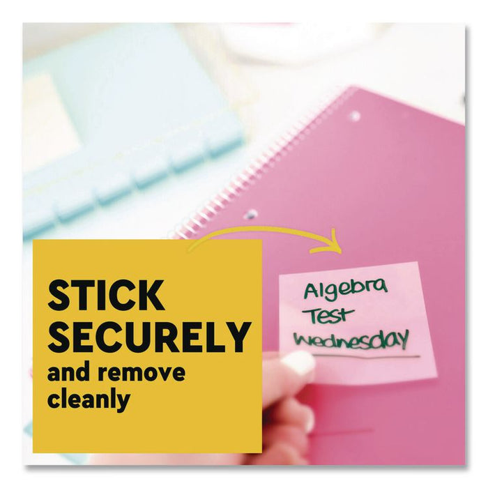 Transparent Notes, 2.88" x 2.88", Assorted Colors, 36 Sheets/Pad, 2 Pads/Pack